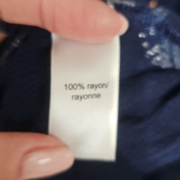 Floral Kimono Maurices Navy Blue Yellow White Kimono Size S/M EUC - Picture 5 of 6